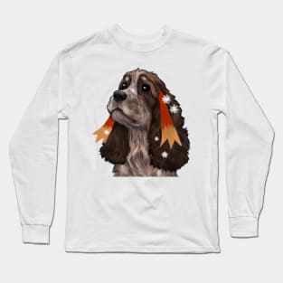 Cute English Cocker Spaniel Drawing Long Sleeve T-Shirt